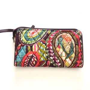 Vera Bradley Front Zip Wristlet Wallet, Heirloom Paisley